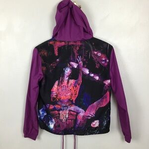 DISNEY PANDORA AVATAR Full Zip Hooded Windbreaker Jacket XS